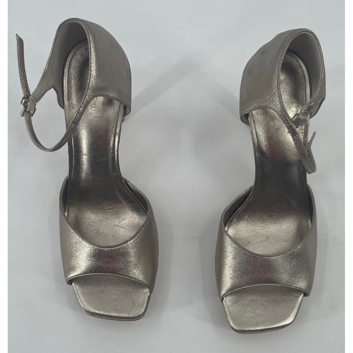 Reformation Metallic Gold Platform Heels 9.5 Gold Good